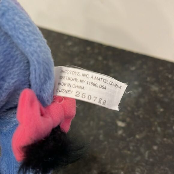 Arcotoys (Mattel) Vintage Disney Eeyore Stuffed Animal Plush 8” - Picture 7 of 7